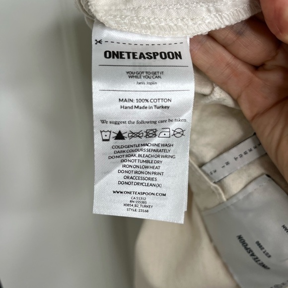 NWT One Teaspoon Street Walkers Jeans, Nashville Cream, 25 - Picture 8 of 9